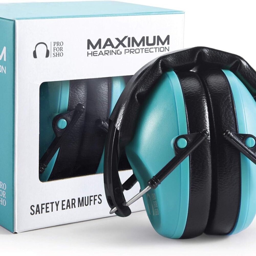 34dB NRR Hearing Protection Ear Muffs - Highest NRR in Compact Design, Ear Prote